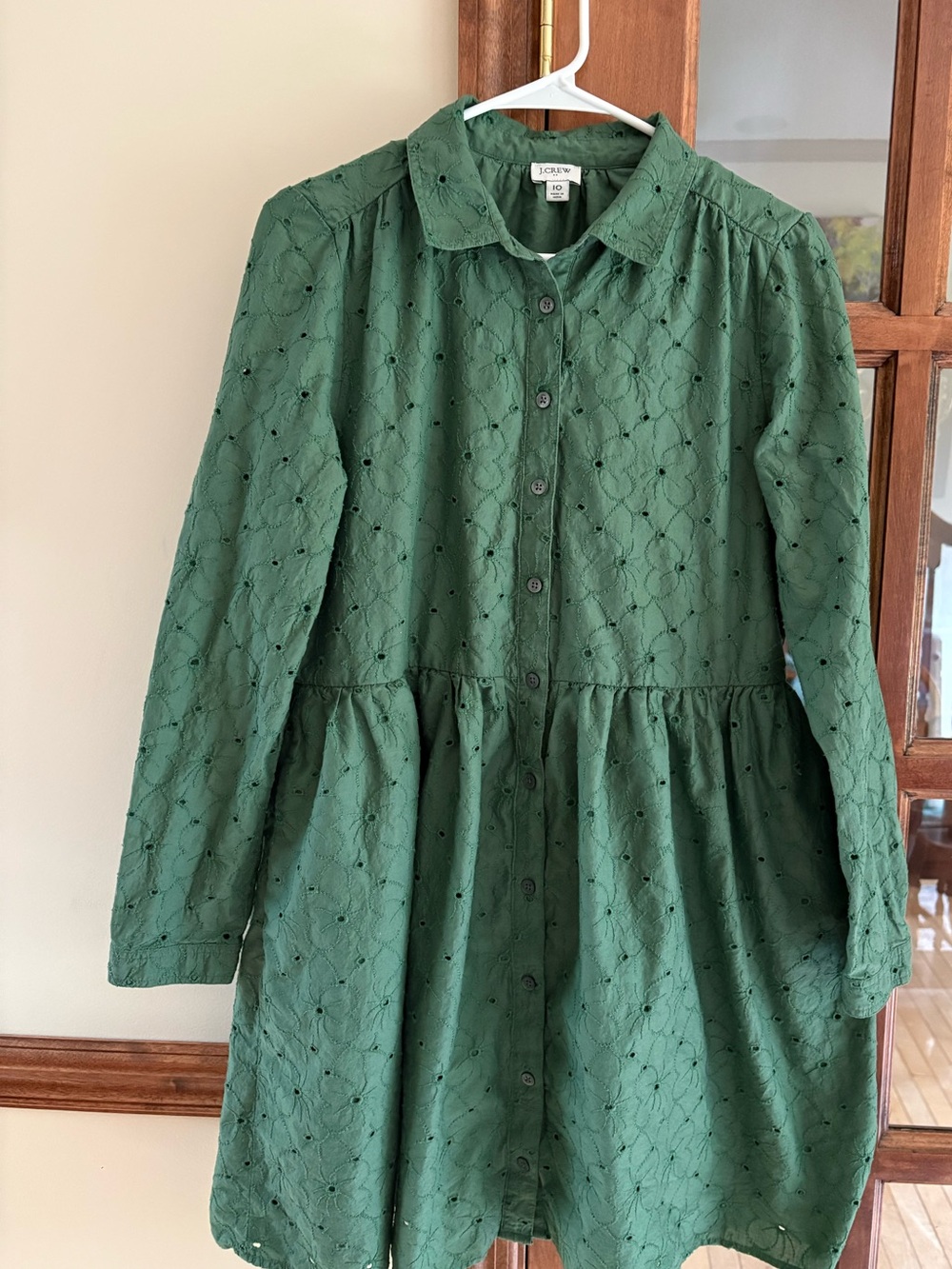 J.Crew Eyelet Mini Shirtdress Size 10